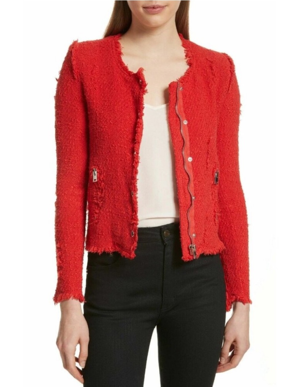 IRO Agnette Red Tweed Jacket